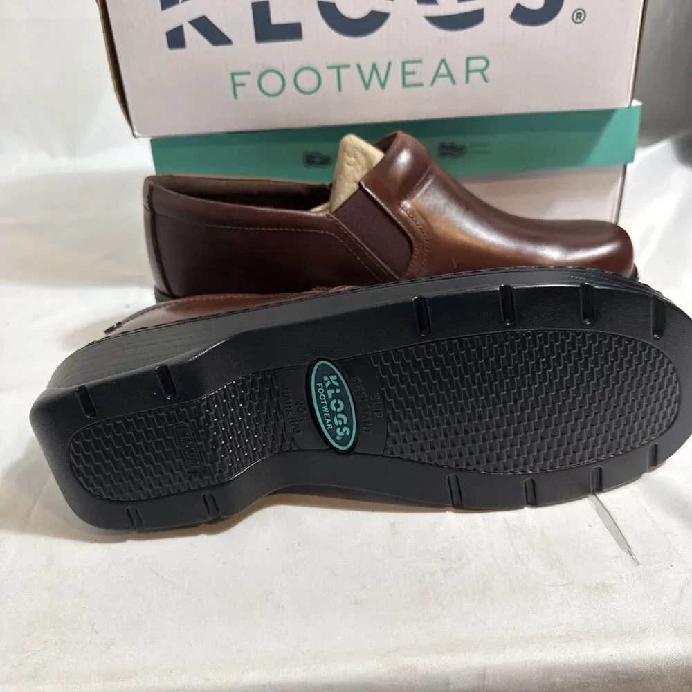 Klogs Naples Work Shoes Wide Sizes Womens Leather Black Brown 13w 14w Smooth